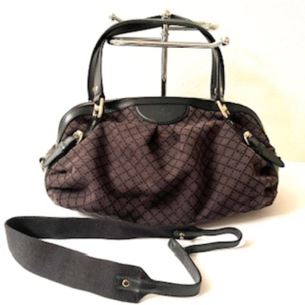 GUCCI Shoulder Bag,  Brown Canvas and Leather - Picture 2 of 12